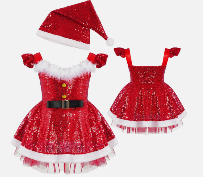 Kids Girls Cosplay Outfit Performance Dress With Hat Set Theme Party Soft