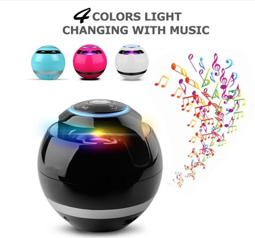 Four LED Lights Portable Wireless Bluetooth Speaker Outdoor Subwoofer Speaker